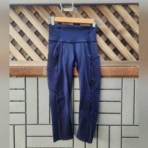 Lululemon Crop Leggings - Navy Blue Size 4